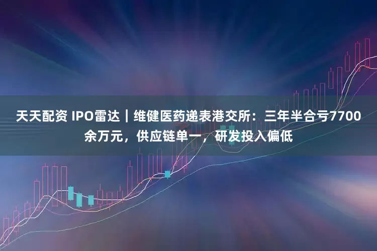 天天配资 IPO雷达｜维健医药递表港交所：三年半合亏7700余万元，供应链单一，研发投入偏低